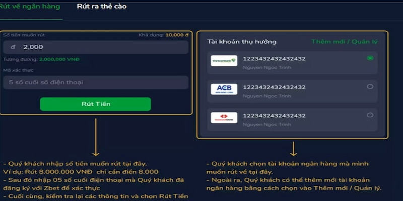 Điều kiện điều khoản để thực hiện rút tiền Win55